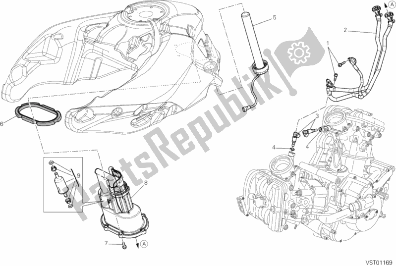 Toutes les pièces pour le Pompe à Essence du Ducati Multistrada 1200 ABS 2014